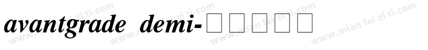 avantgrade demi字体转换
